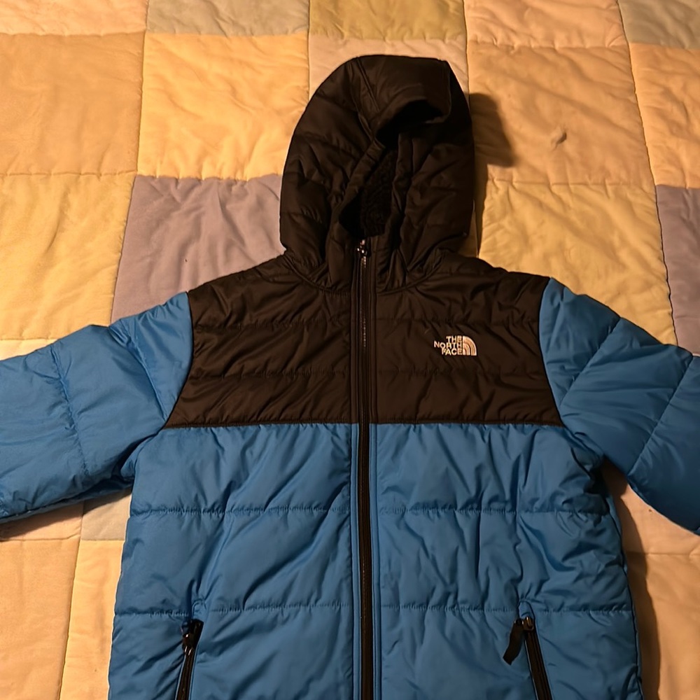 Blue and black/ North face jacket/XL boys